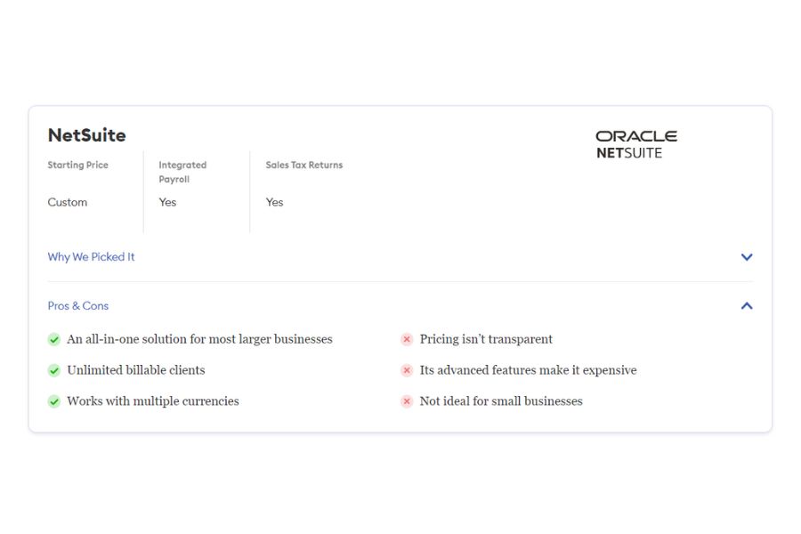 pros and cons of switch to netsuite