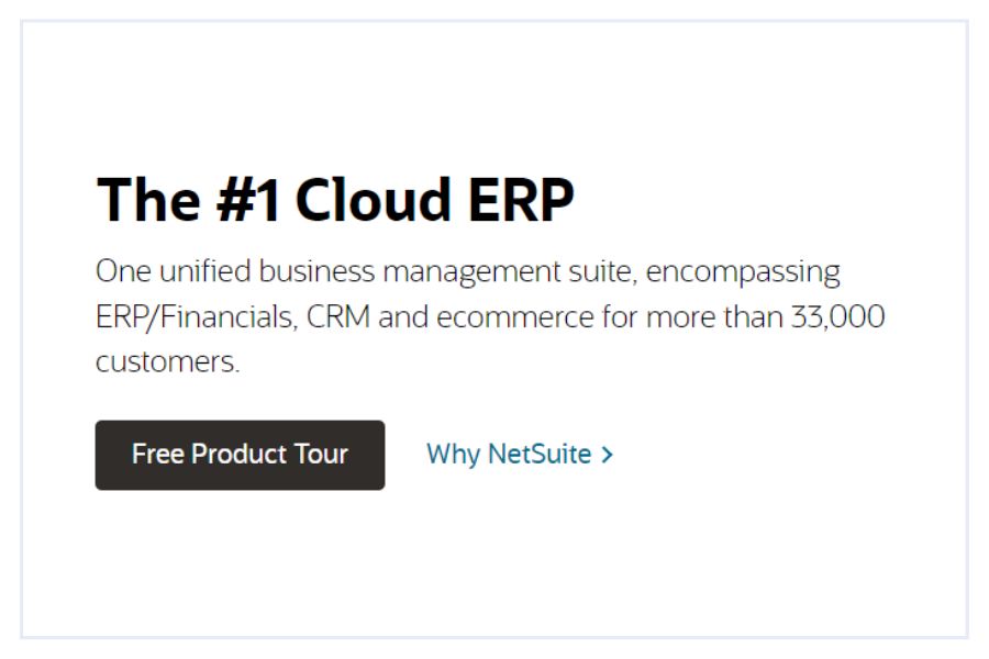 defining your value proposition: example from NetSuite